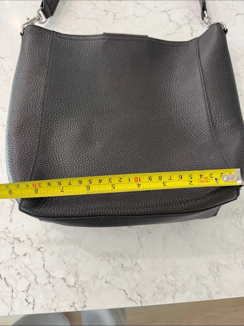 Rebecca Minkoff Black Pebbled Leather Studded Hobo Shoulder Bag